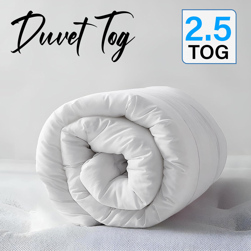 Oxford Homeware (2.5, King: 230Cm X 220Cm) Hypo Allergenic Duvet Quilts Bedding Duvet Tog 2.5,4.5, 7.5 White
