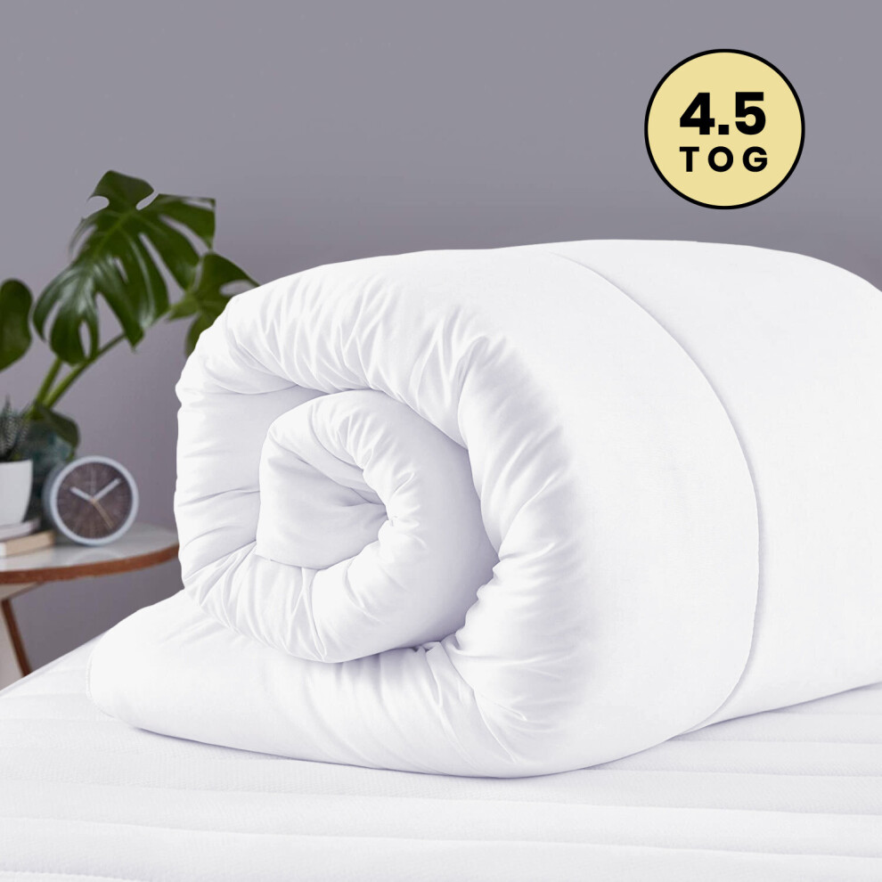 Oxford Homeware (4.5, Super King: 260Cm X 220 Cm ) Hypo Allergenic Duvet Quilts Bedding Duvet Tog 2.5,4.5, 7.5 White