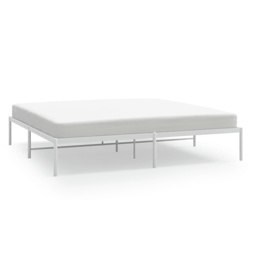 Vidaxl (180 X 200 Cm, Without Headboard) Metal Bed Frame With Headboard Bedroom Metal Platform Bed Base Bedstead