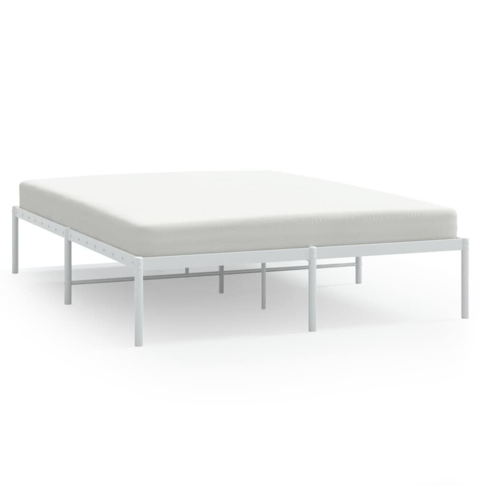 Vidaxl (207 X 156 X 31 Cm, Without Headboard) Metal Bed Frame With Headboard Bedroom Metal Platform Bed Base Bedstead