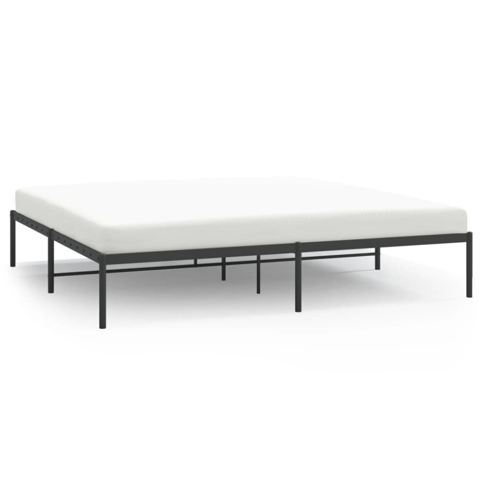 Vidaxl (Without Headboard, 200 X 200 Cm) Metal Bed Frame With Headboard Bedroom Metal Platform Bed Base Bedstead