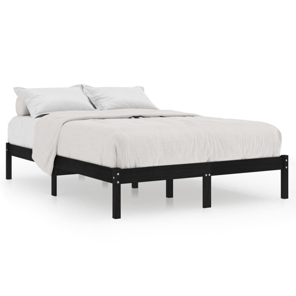 (black, 195.5 x 140.5 x 31 cm) vidaXL Solid Pinewood Bed Frame Wooden Bed Base Multi Colours Multi Sizes