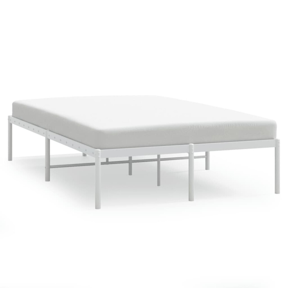 Vidaxl (207 X 125 X 31 Cm, Without Headboard) Metal Bed Frame With Headboard Bedroom Metal Platform Bed Base Bedstead