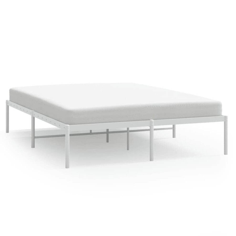 Vidaxl (207 X 166 X 31 Cm, Without Headboard) Metal Bed Frame With Headboard Bedroom Metal Platform Bed Base Bedstead