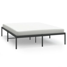 (without headboard, 150 x 200 cm) vidaXL Metal Bed Frame with Headboard Bedroom Metal Platform Bed Base Bedstead