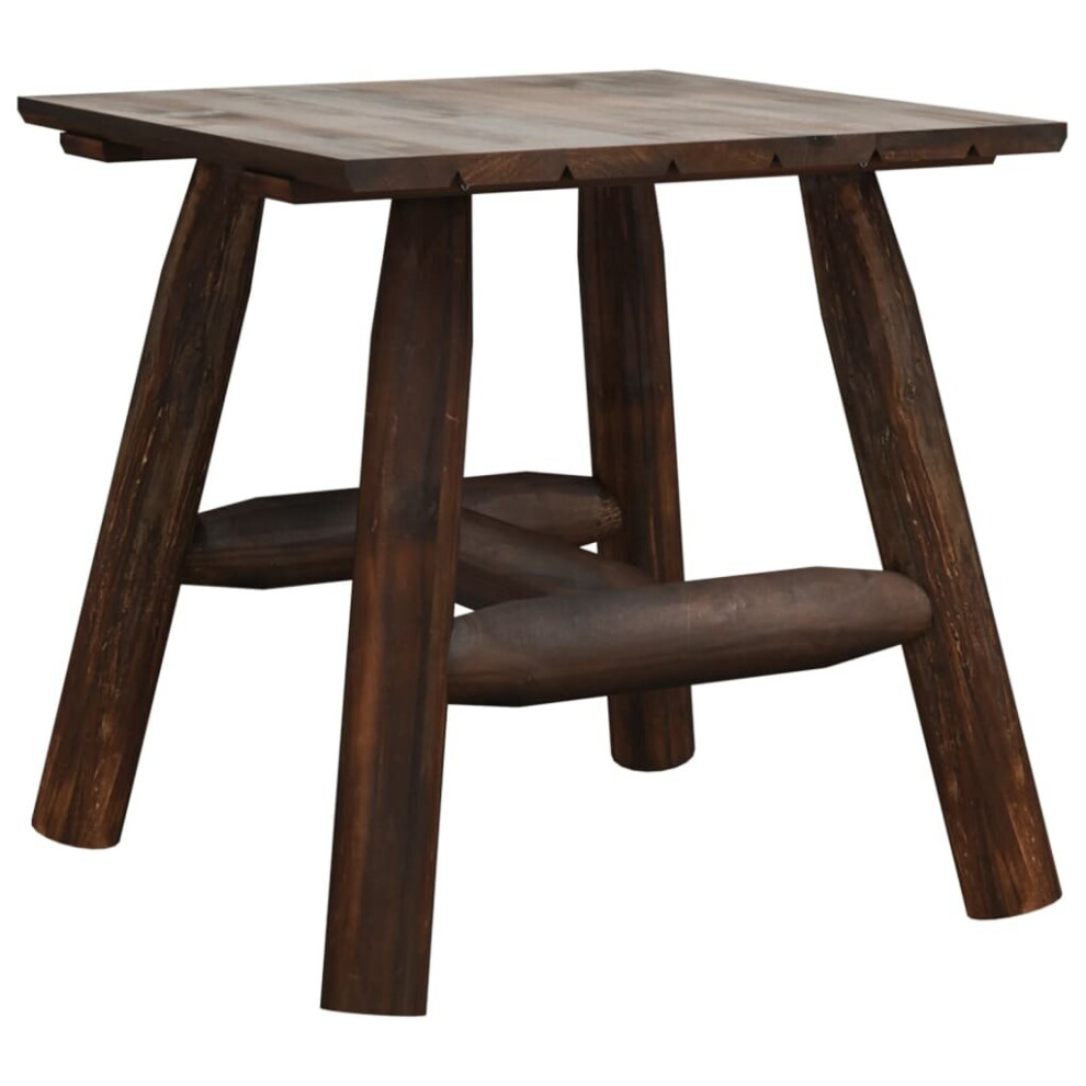 Vidaxl (Dark Square Table) Side Table End Table Wooden Sofa Couch Coffee Table Solid Wood Spruce Brown