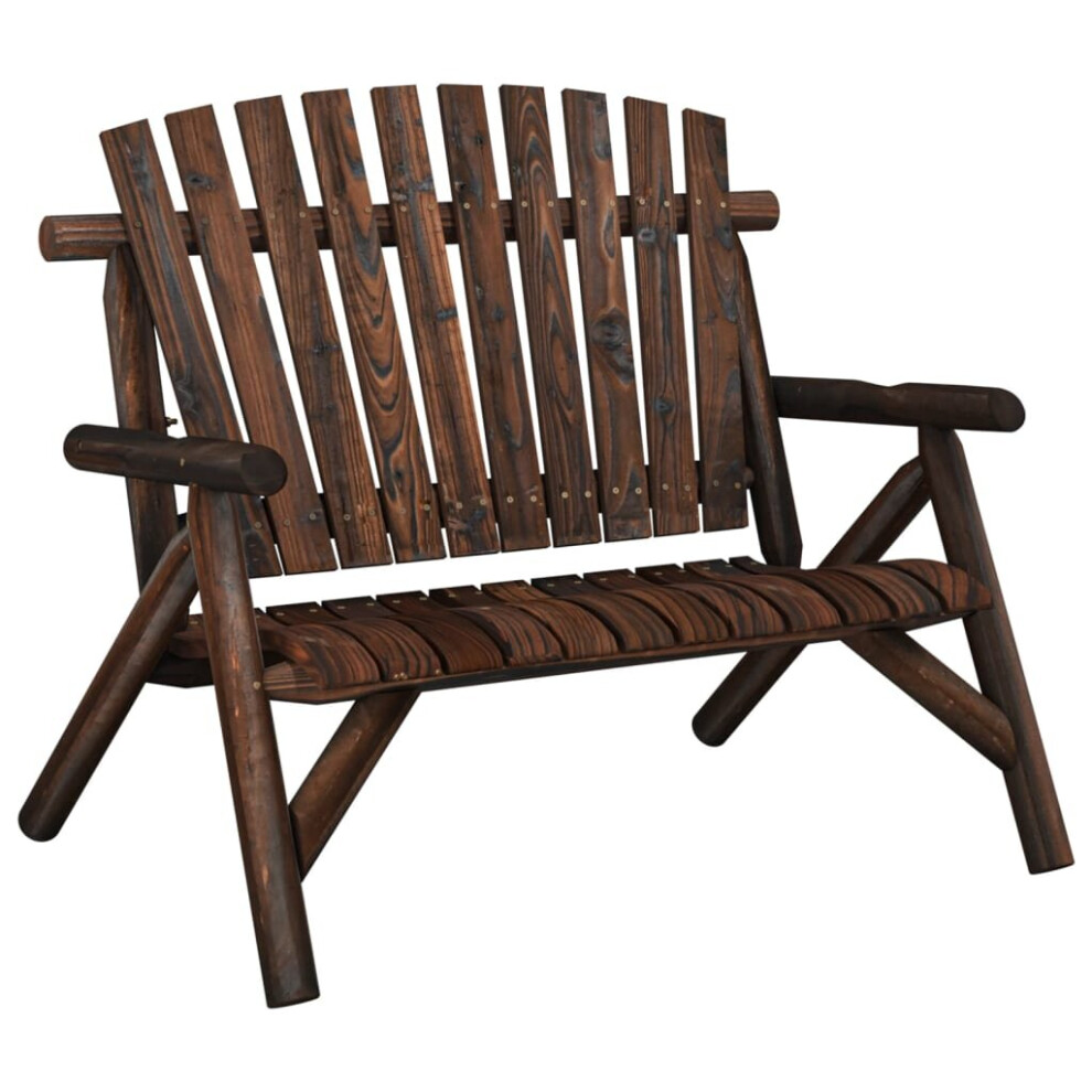 Vidaxl (Dark Bench) Side Table End Table Wooden Sofa Couch Coffee Table Solid Wood Spruce Brown