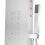 VidaXL vidaXL Shower Panel System Stainless Steel Curved Tower Column Pillar Bathroom 9