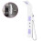 VidaXL vidaXL Shower Panel Unit Aluminium 20x44x130cm White Bathroom Tower System 2