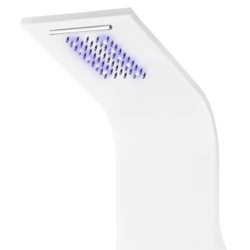 VidaXL vidaXL Shower Panel Unit Aluminium 20x44x130cm White Bathroom Tower System 2