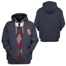 (NavyBlue, L) Umbrella The Academy Costume Hoodies Coat Pullover Sweatshirt Hooded Tops Jumper