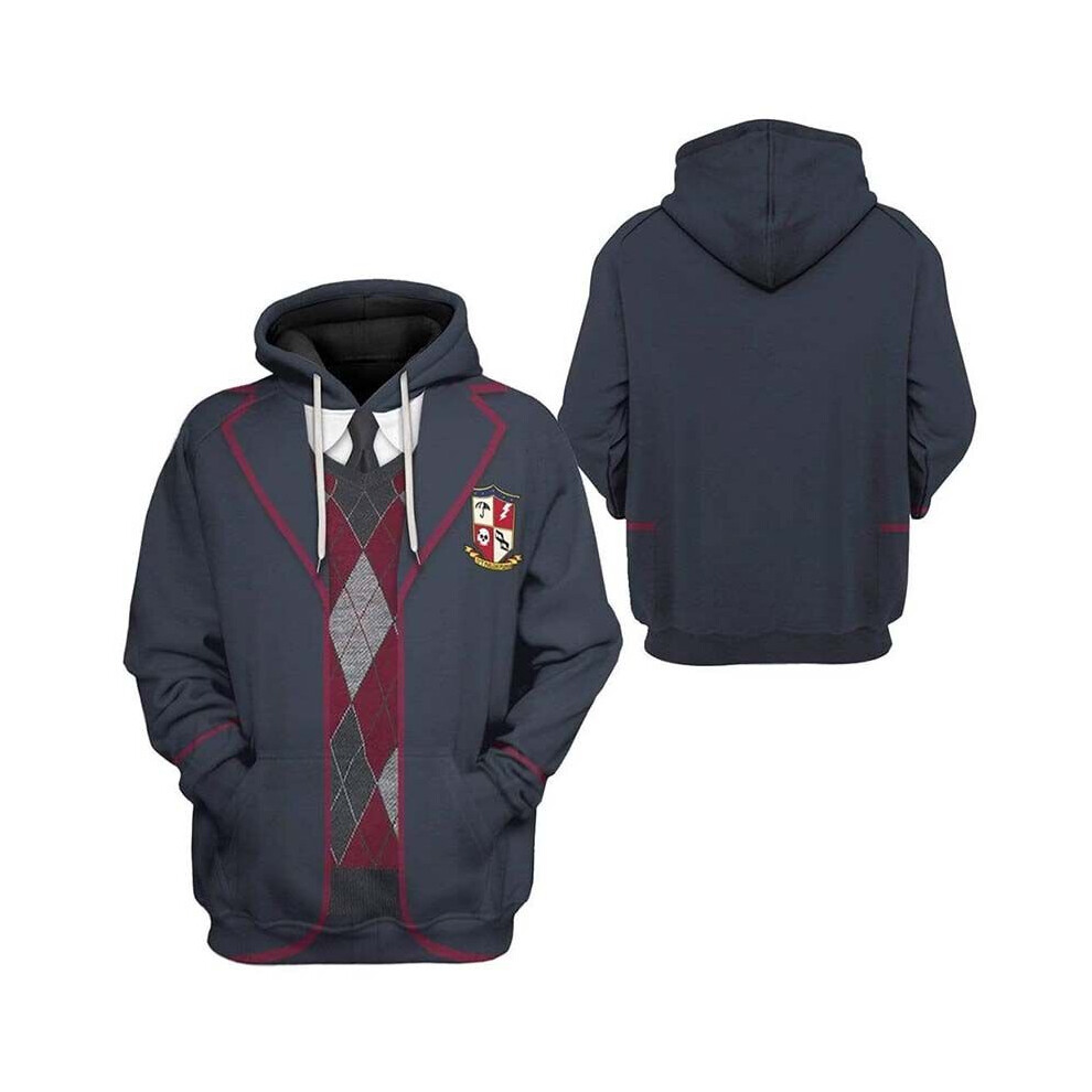 (NavyBlue, L) Umbrella The Academy Costume Hoodies Coat Pullover Sweatshirt Hooded Tops Jumper 