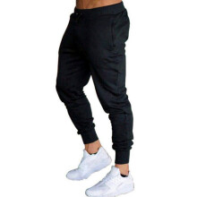 (Black, M) Men Women Joggers Trousers Jogging Gym Pants Lounge Wear Tracksuit Bottoms