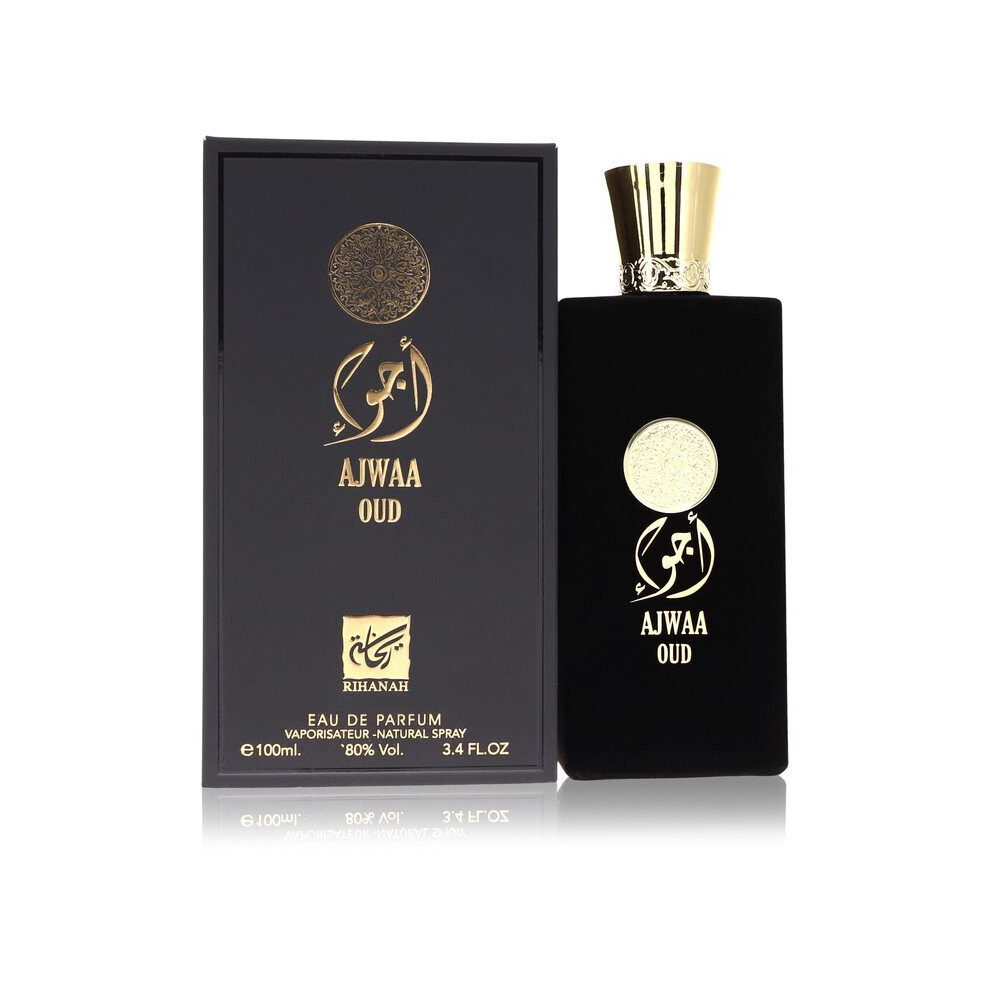 Rihanah Dark Ajwaa Oud By Eau De Parfum Spray (Unisex) 3.4 Oz (Men) V728-553683