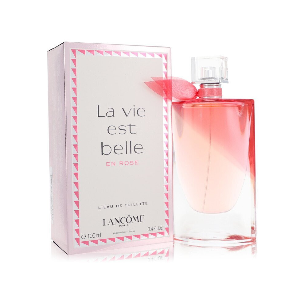La Vie Est Belle En Rose by Lancome L' Eau De Toilette 3.4oz Spray New With Box