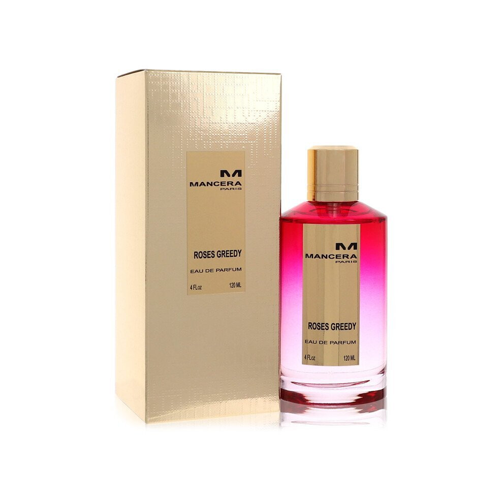 Mancera Roses Greedy EDP Spray 4 oz - Rich Rose-Infused Fruity Floral Perfume by Mancera