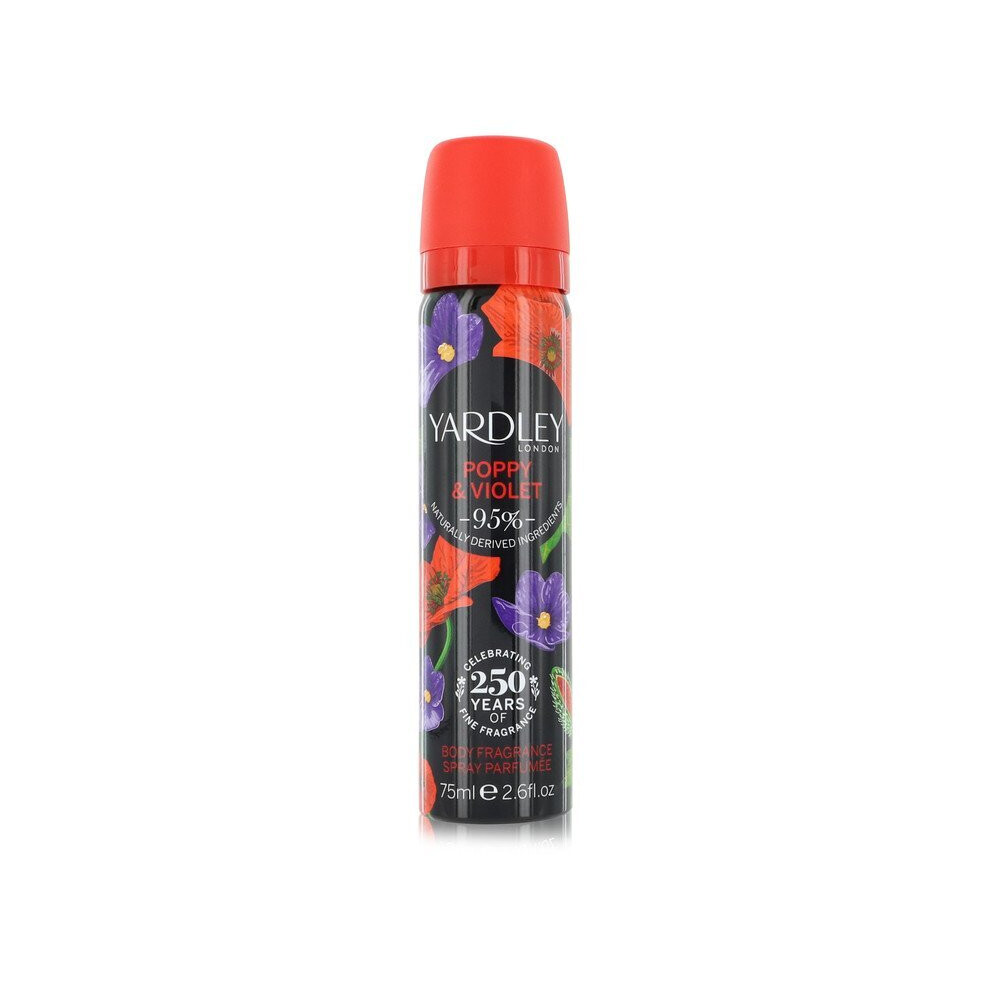 Yardley Poppy And Violet Deodorant Spray 75ml