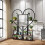Living And Home 2 Pcs Half-Heart-Shaped Tiered Plant Stand Rustic Brown 1