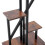 Living And Home 2 Pcs Half-Heart-Shaped Tiered Plant Stand Rustic Brown 4