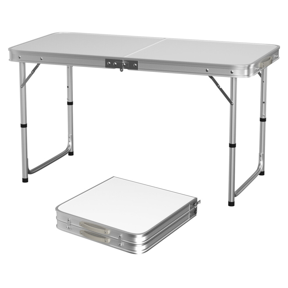Folding Table Outdoor Indoor Garden Picnic Camping BBQ Fold Up Desk 4FT/120cm Waterproof Lightweight Tables 120x60x70/62x55cm