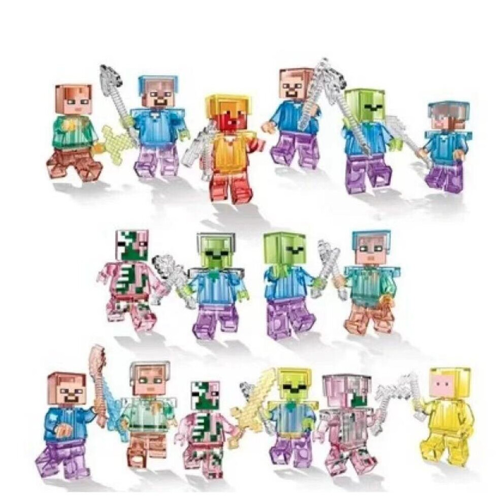 Xytgogo 16Pcs Minecraft My World Series Characters Minifigures Building Blocks Set Fit Lego