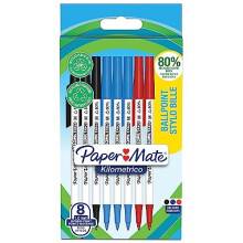 Paper Mate Kilometrico Ballpoint Pens 1.00mm Pack of 8