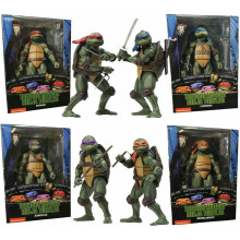 7" Teenage Mutant Ninja Turtles 1990 Movie TMNT Figures - X4 FULL SET