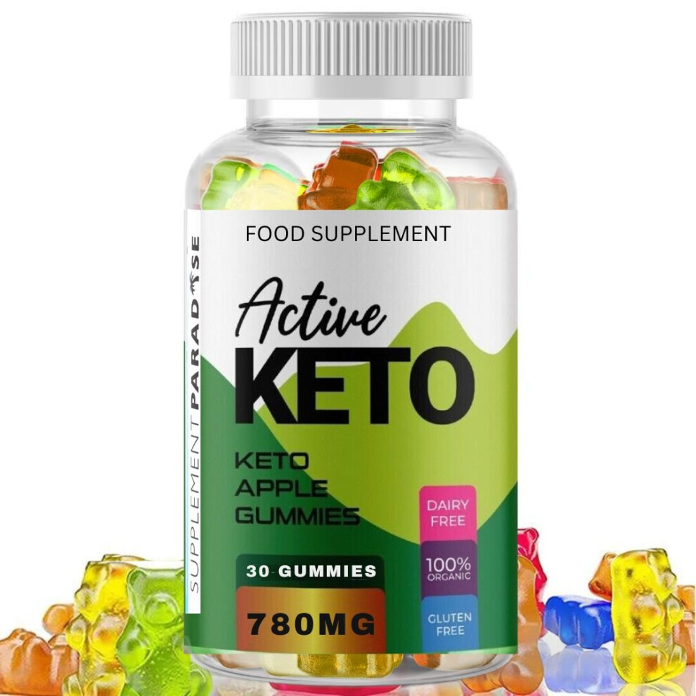 Supplement Paradise Active Keto Gummies - Vegetarian - 1 Month Supply (30 Gummies) Vitamin-Enriched, Tasty And Easy To Chew