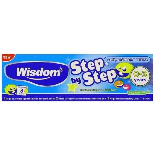 Wisdom Step by Step 0-3 years Cavity & Enamel defence toothpaste 75ml