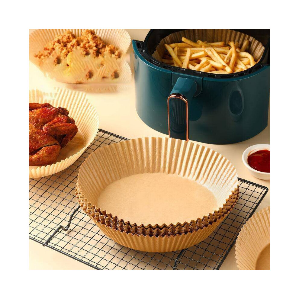 100 Disposable Air Fryer Liner Round Greaseproof Parchment Sheets 16cm