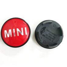4Pcs Red MINI Logo Wheel Center Caps 54mm - Aluminum Badge & ABS Base, Fits MINI Cooper S F54-F60 & R55-R60