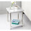Small 2 Tier White Gloss Finish Side Table with Shelf Bedroom Coffee End Table 3