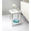 Small 2 Tier White Gloss Finish Side Table with Shelf Bedroom Coffee End Table 1