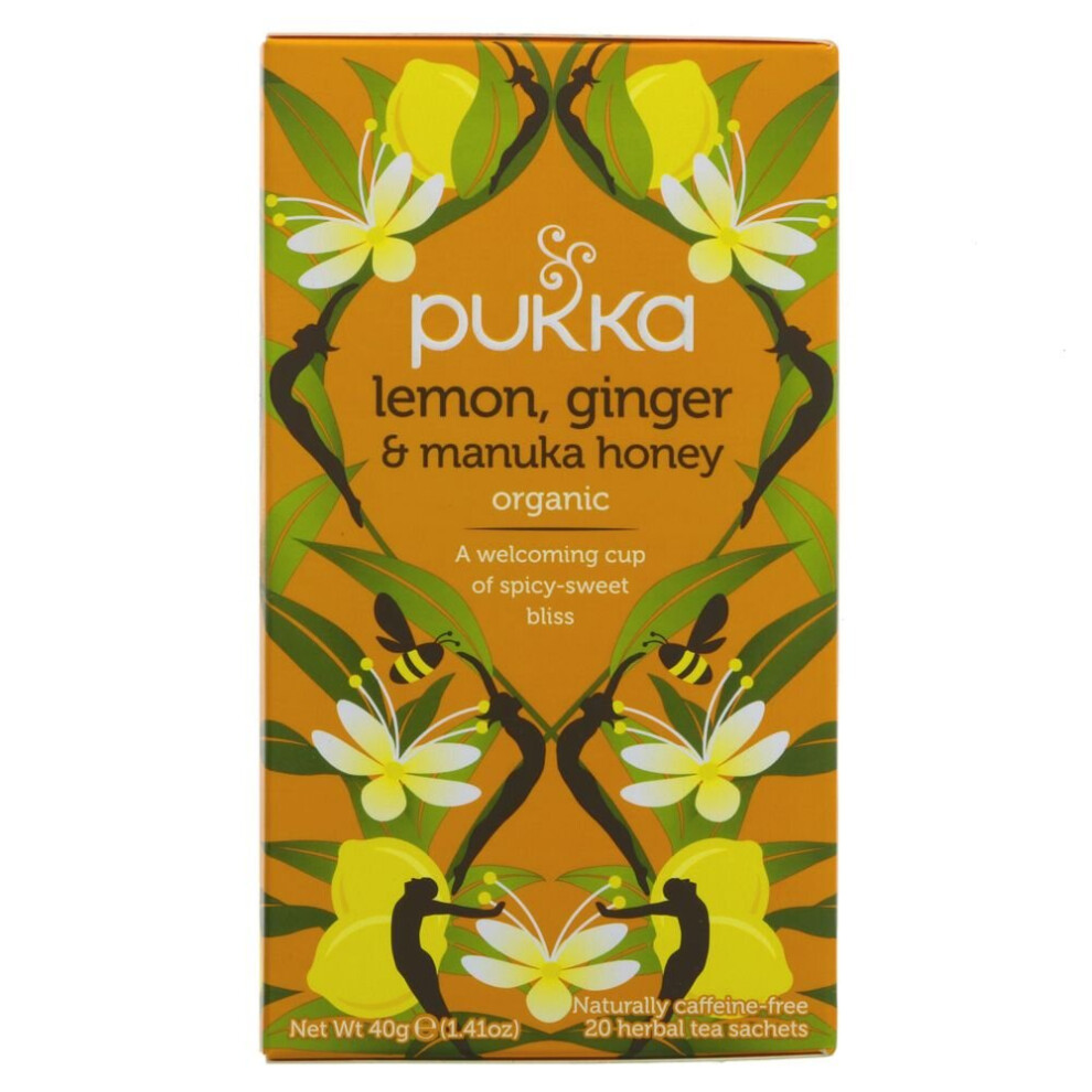 Pukka Lemon Ginger & Manuka Honey 20 Bags ( Pack Of 4 )