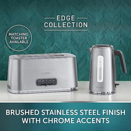 Breville Edge Kettle and Toaster Set with 1.7 Litre, 3KW FastBoil