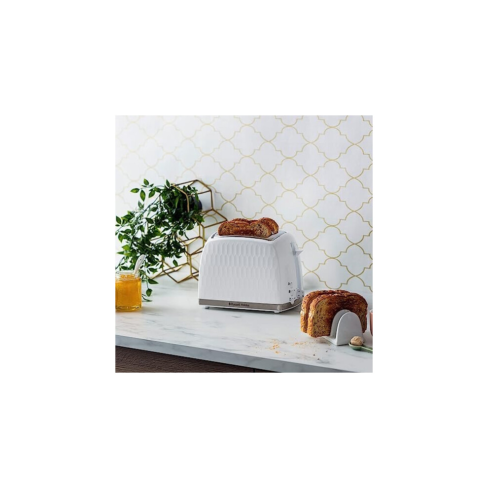 russell-hobbs-26060-2-slice-toaster---contemporary-honeycomb-design-with-extra-wide-slots-and-high-lift-feature--white