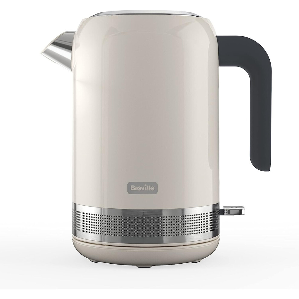 Breville High Gloss Electric Kettle | 1.7 Litre | 3kW Fast Boil | Cream, Plastic [VKT153]