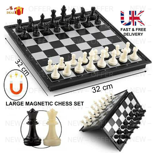 LARGE Magnetic Chess Set Foldable Board Size 32CM X32CM