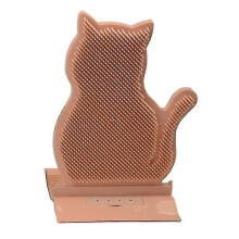 1pc New Fixed Door Seam Cat Hair Remover Hair Scratching Massage Brush Cat Scratch Cat Toys(orange)