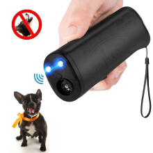 Handheld Dog Repellent Trainer, Anti Barking Device With Led, Black