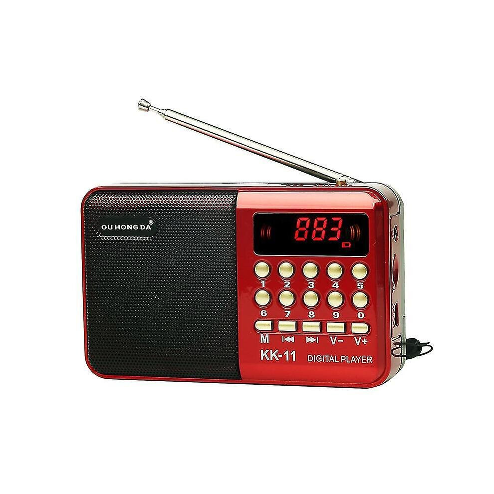 Photos - Radio / Clock K11 Fm Rechargeable Mini Radio Portable Digital Fm Sd Card Mp3 Player Usb Speaker