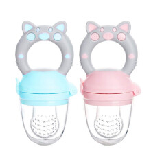 2pcs Baby Food Feeder Food Feeder Fruit Pacifier Baby Food Pacifier Feeder Piggy Shape, Bpa Free