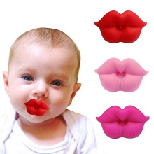 3pcs Soft Silicone Cute Pacifier Design With Kiss Lip, Bpa Free, Newborn Infant Pacifier, Great Gift