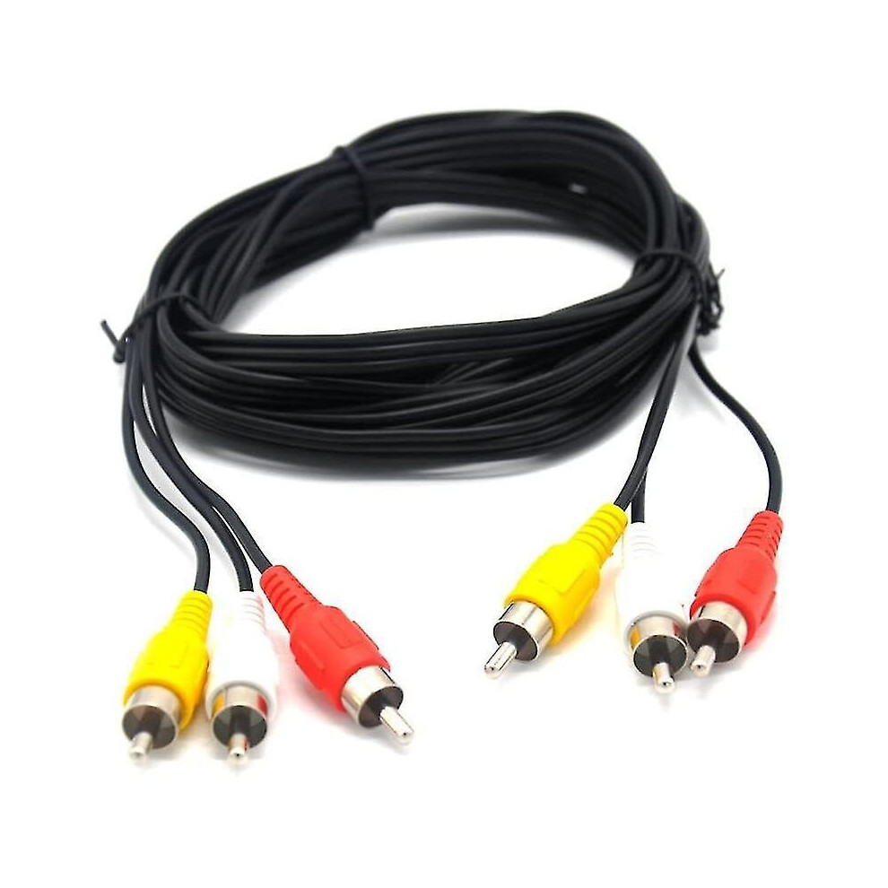 Photos - Cable (video, audio, USB) Rca 10ft Audio/video Composite Cable Dvd/vcr/sat Yellow/white/red Connectors 3 Male To 3 Male