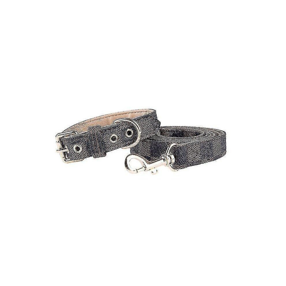 1pcs Pet Dog PU Collar Leash Set Cat Collar Classic Pet Dog Leather Collar Dog Leash And Collar Set