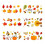 Fall Autumn Leaves Acorns Window Sticker Decorations 3