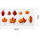 Fall Autumn Leaves Acorns Window Sticker Decorations 4