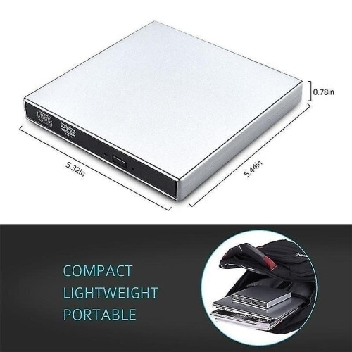 External Cd/dvd Drive For Laptop, Usb 2.0 Ultra-slim Portable 2