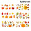Fall Autumn Leaves Acorns Window Sticker Decorations 1