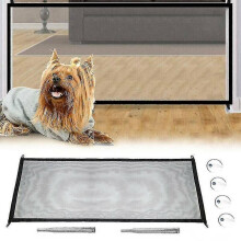 (110 * 75cm) Portable Magic Mesh Pet Dog Home Indoor Pen Barrier Safe Net Guard Install Fence